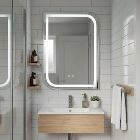 Огледало LED ZONE 80x60 BRUSH NICKEL