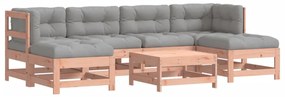3185932 vidaXL Градински комплект с възглавници, 7 части, дугласко дърво масив