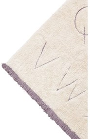 Кремав ръчно изработен памучен детски килим подходящ за пране 120x160 cm ABC – Lorena Canals