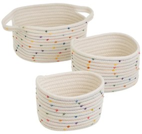 Текстилни кошници в комплект от 3 бр. 30x18x14 cm – Casa Selección