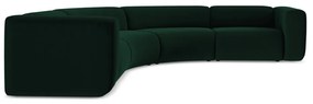 Тъмнозелен кадифен ъглов диван Ekahi – Makamii