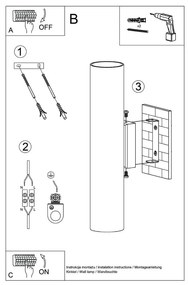 Кремава стенна лампа Castro – Sollux