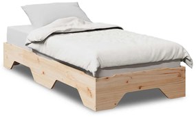 859199 vidaXL Рамка за легло без матрак 100x200 cm Масивна дървесина