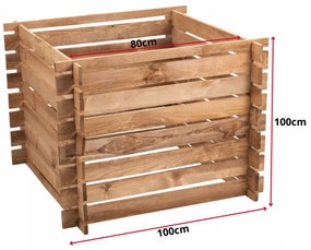 Градински дървен компостер 640L
