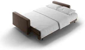 Кафяв кадифен разтегателен диван с място за съхранение 222 cm Bali – Cosmopolitan Design