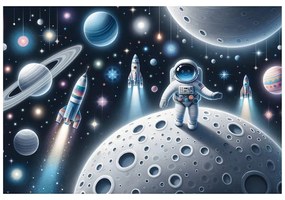 Тапет – Детска вселена с астронавти