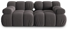 Тъмносив кадифен диван 188 cm Bellis - Micadoni Home