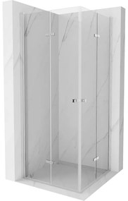 Mexen Lima Duo сгъваема душ кабина 80 x 80 см, прозрачна, хром - 856-080-080-02-00
