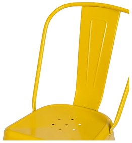 Жълти метални трапезни столове в комплект от 2 бр. – Ixia
