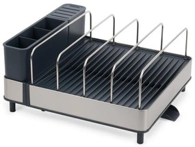 Разопакован: Сушилник за съдове Joseph Joseph 851690, Разтегаем, Дренаж, Отделение за ножове, Разглобяем, Тъмносив/инокс