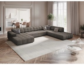 Светлокафяв ъглов диван (десен ъгъл/U-образна форма) Chicago - Cosmopolitan Design