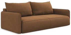 Оранжев разтегателен диван с място за съхранение 216 cm Nanea – Makamii