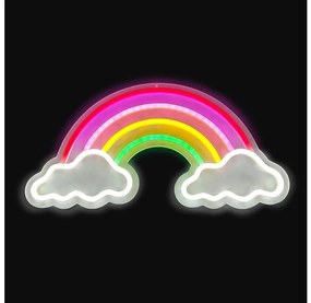 2Kids Toys - LED неонова стенна декорация LED/5W/USB дъга с облачета