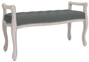 344437 vidaXL Пейка, тъмносива, 110x45x60 см, текстил