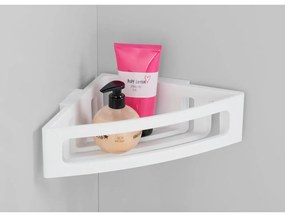 Бял ъглов самоносещ пластмасов рафт за баня Bralia - Wenko