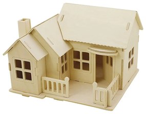 Creativ Company 3D Къща, за сглобяване и декорация с тераса, 19 х 17.5 х 15 cm