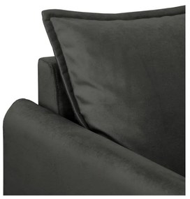 Тъмносиво кадифено кресло Juli – Ropez