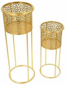 Метални стойки за цветя 2 бр. ø 17 cm (височина 46 cm) Nat – Mauro Ferretti