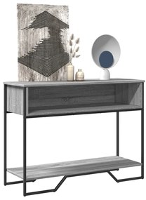 848532 vidaXL Конзолна маса, сив сонома, 100x35x74,5 см, инженерно дърво