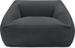 Тъмносив пуф от рипсено кадифе Lilibet – Bobochic Paris