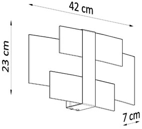 Бяла стенна лампа Marett – Sollux