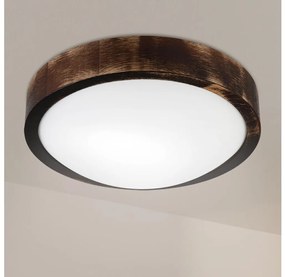 Brilagi - Плафон CARVALHO SLIM SMOKEY 1xE27/60W/230V, дъб, диаметър 27,5 cm