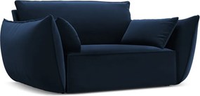 Тъмносиньо кадифено кресло Vanda – Mazzini Sofas