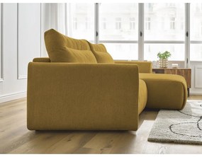 Ъглов диван в цвят жълта охра Aden – Bobochic Paris