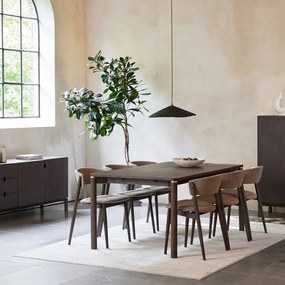 Кафява сгъваема трапезна маса 95x180 cm Arun – Unique Furniture