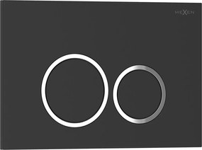 Mexen Tex 01 бутон за изплакване, черен матов - 6101-02