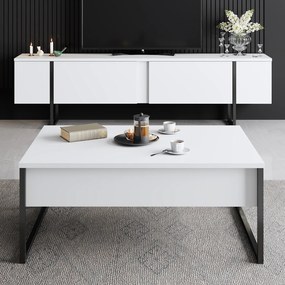 ТВ шкаф Luxe, цвят Бял Черен