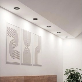 Eglo 902266 - КОМПЛЕКТ 5x LED вградено точково осветително тяло BARRANCO LED/4,8W/230V черно
