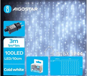 Aigostar - LED Екстериорни Коледни лампички 100xLED/8 функции 4x1m IP44 студено бял