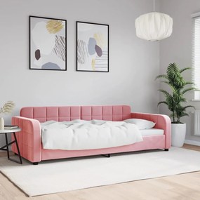 354061 vidaXL Кушетка, розова, 90x200 см, кадифе