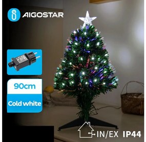 Aigostar - LED външна коледна елха LED/3,6W/230V 90 cm IP44 студено бяло