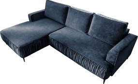 Ъглов диван Lavar-Синьо-Ляв