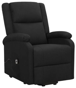 329701 vidaXL Изправящ стол, черен, текстил