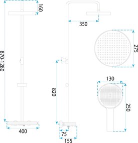 Комплект за душ REA Farel White
