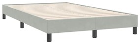 4101397 vidaXL Рамка за легло без матрак Светло сиво 120x220 cm Кадифе