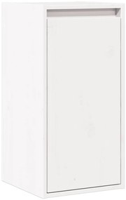 813507 vidaXL Стенен шкаф, бял, 30x30x100 см, бор масив