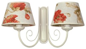 Аплик АМАЛФИ, крем, абажури Камелот, 2xE27