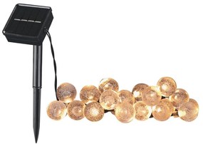 LED Соларни декоративни лампички BUBBLE GLASS 20xLED/8 функции 4,85 m 600 mAh IP44