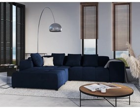 Ъглов диван от синьо кадифе (променлива) Rome Velvet - Cosmopolitan Design