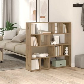 855831 vidaXL Шкаф за книги/разделител на стаи Artisan Oak 105x24x102 cm