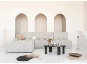 Бежов разтегателен модулен ъглов диван с място за съхранение (ляв ъгъл) Lulu – Miuform