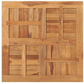 48990 vidaXL Плот за маса, тиково дърво масив, квадратен, 80x80x2,5 см