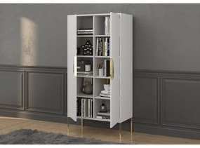 Бял гардероб 80x160 cm Merlin - Skandica