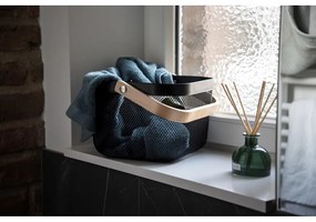 Черен органайзер за баня с бамбукова дръжка Bambusa - Wenko