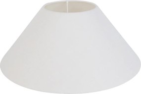 Ленен абажур бял кръгъл наклонен 40/15/16