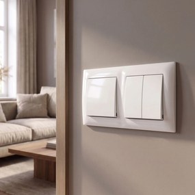 Двойна рамка за контакти OSTE JNH014-2F White